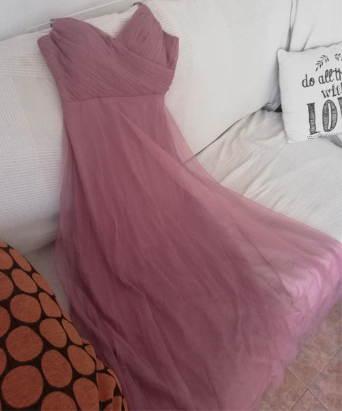 Vestido bonito para ir de invitada a boda de color rosa
